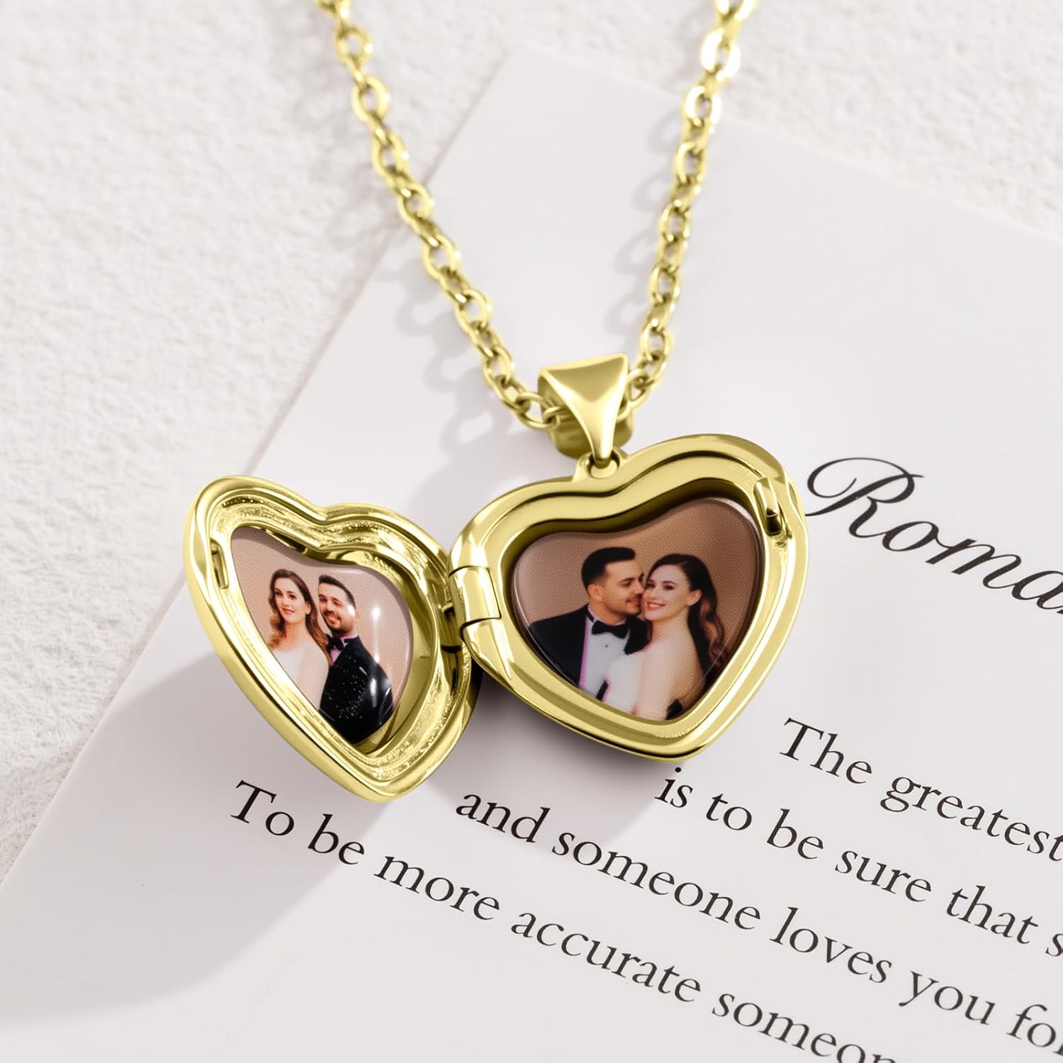Heart Locket Necklace for Women Butterfly Necklace Holds Pictures Memorial Jewelry Birthday Mother's Day for Women
