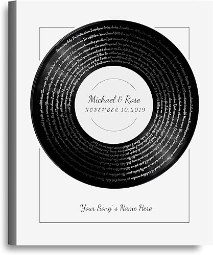 Vista 46 de Letras de música personalizadas, canciones, lienzo/fotos sin marco/impresiones enmarcadas con corazón en nombres de corazón, fecha de carga de fotos