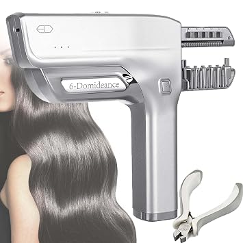 6d Hair Extensions Machine Kit,Hair Extensions Tools Kit,Hair Connector Kits,for 5 Bundles,30 Minutes Fast No Trace Feather Extensions Tool,Professional Extensions Equipment for Salon