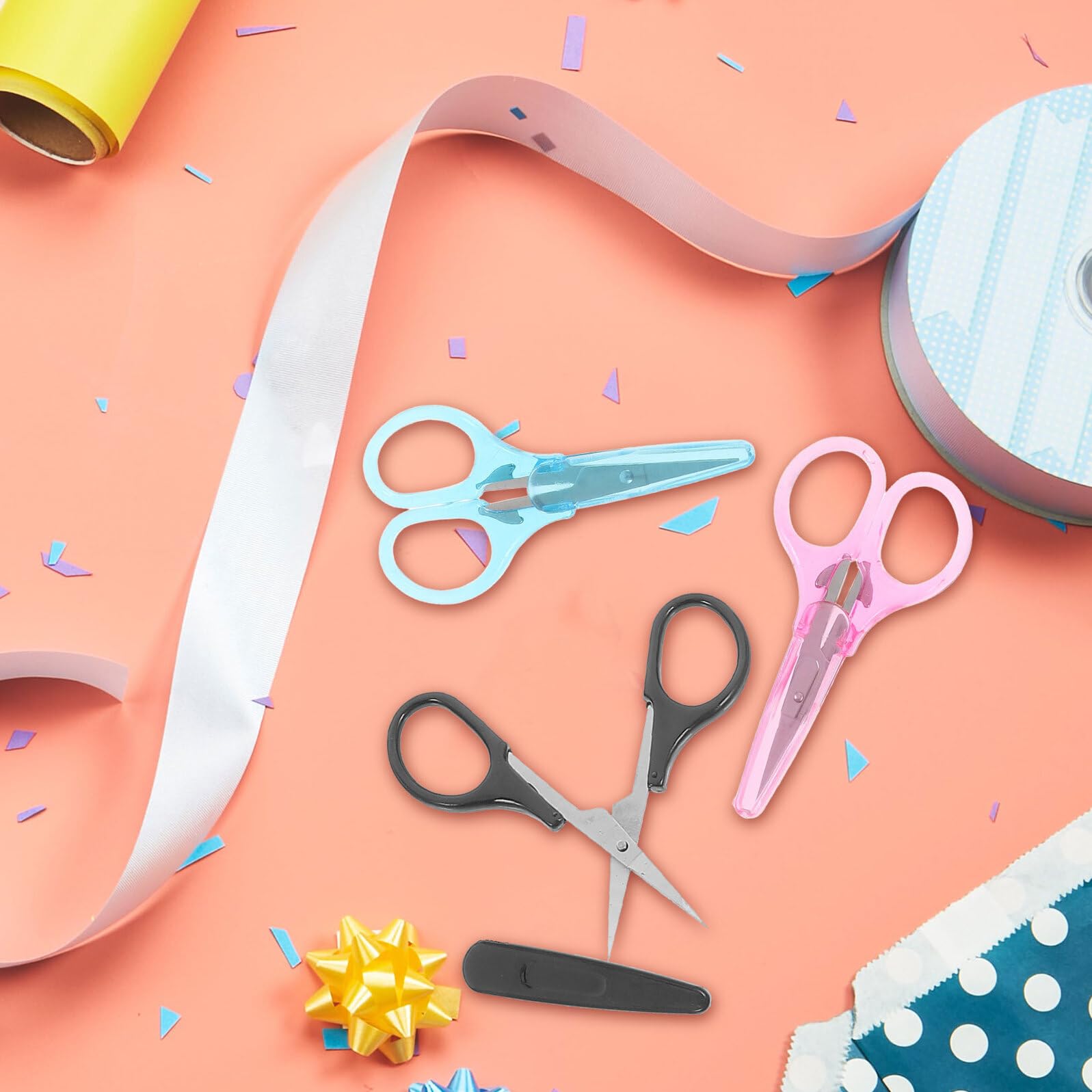 40 Stck. Teiliges Multifunktionale Bastelscheren mit Abgerundeter Spitze Rostfreie Papierscheren für Sicheres Schneiden von Papier Fotos und DIY Projekten Vielseitig Einsetzbar im