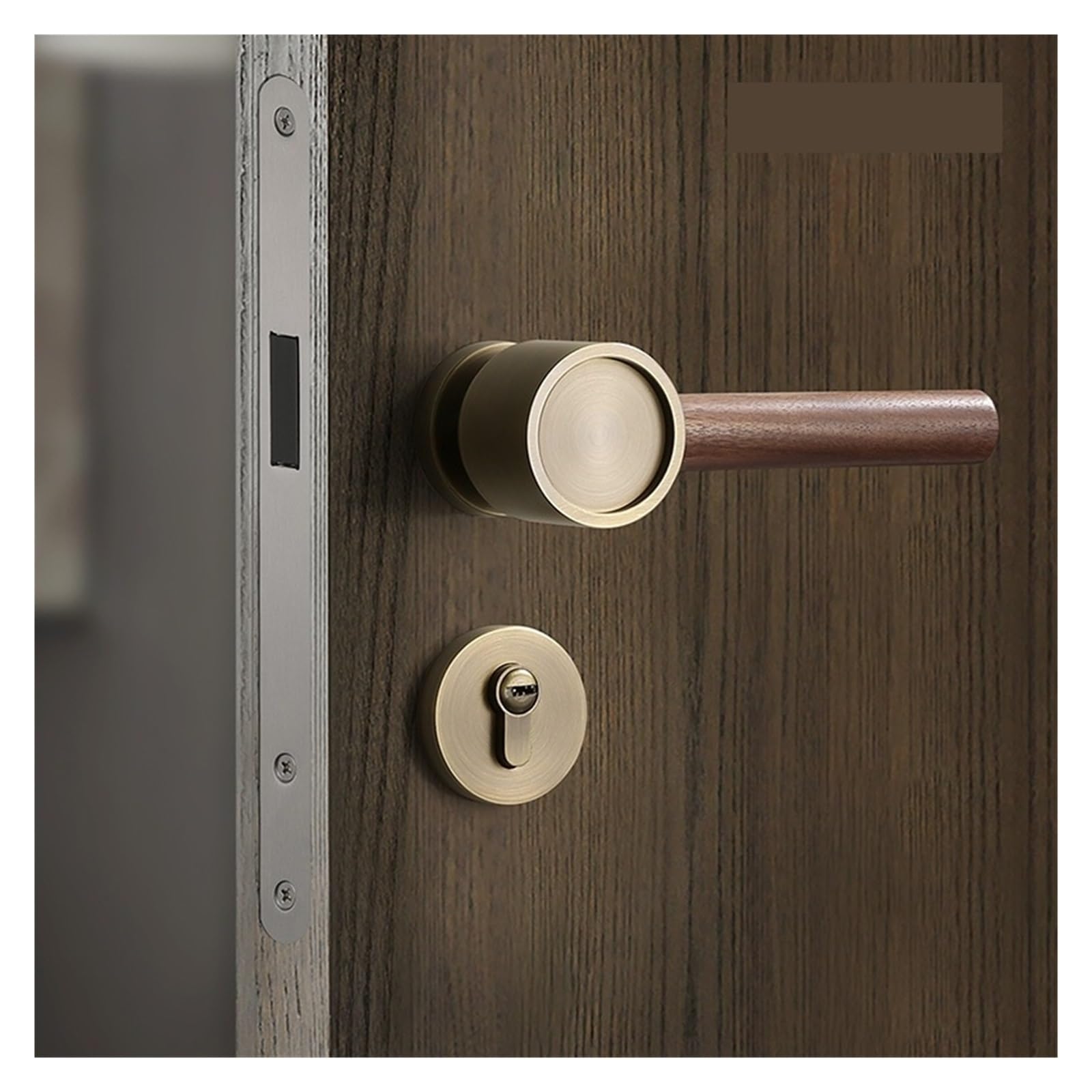 Serrure de porte de chambre en bronze de style vintage chinois pour porte en bois