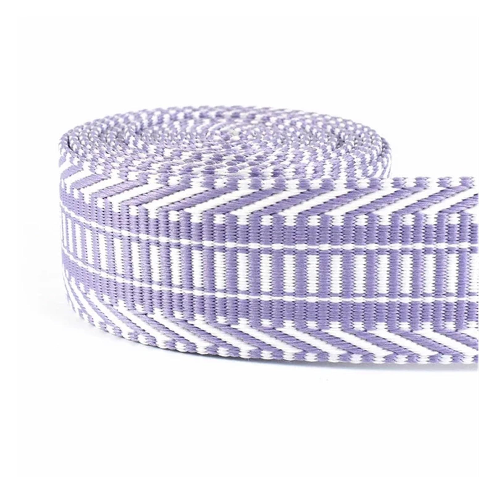 2/4Meters 38mm Jacquard Nylon Webbing Tapes Ethnic Ribbon for Bag Strap Backpack Belt Bias Band DIY Luggage Sewing Accessories(RD155-LightPurple,38mm-4Meters)