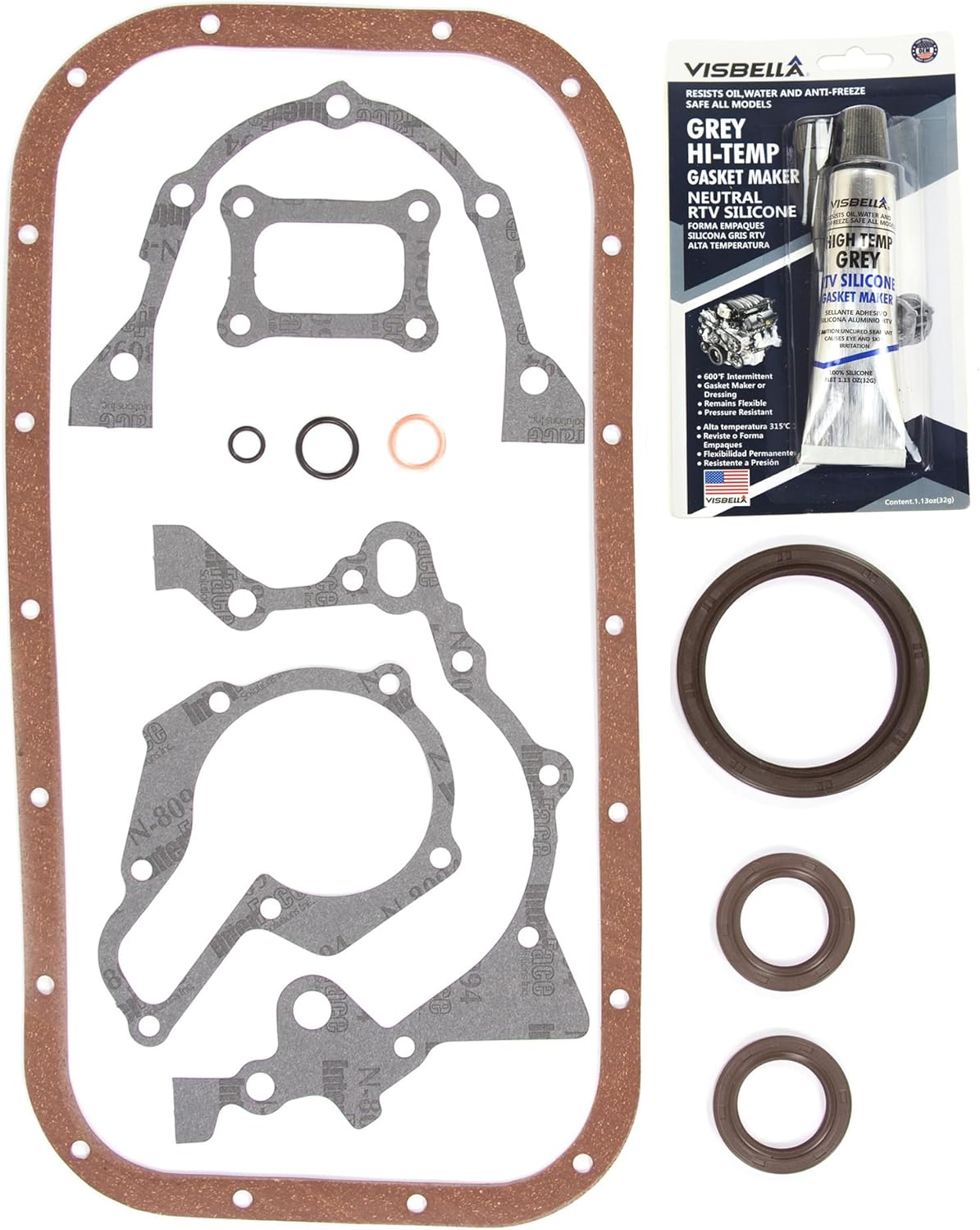 DG-8614960976 Lower Conversion Gasket Set Compatible With/Replacement For 89-95 Geo Tracker Suzuki Sidekick 1.6L SOHC G16B G16K