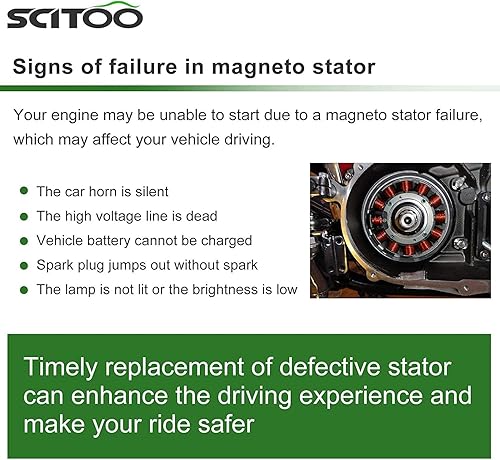 Miniatura 5 de SCITOO Estator Magneto 31100-MEL-305 2004-2007 para Honda CBR1000RR