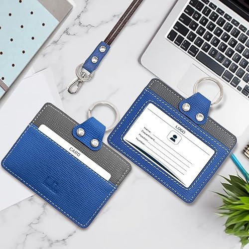 Vista 104 de Boshiho. Funda vertical, de piel, para tarjeta de identificación con cordón resistente., Bolso