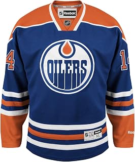 Men's Edmonton Oilers NHL Reebok Jordan Eberle Premier Royal Blue Jersey