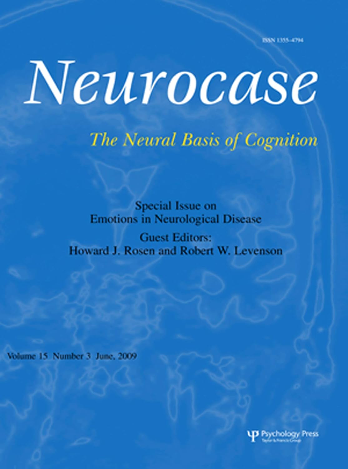 Emotions in Neurological Disease: A Special Issue of Neurocase (Special ...