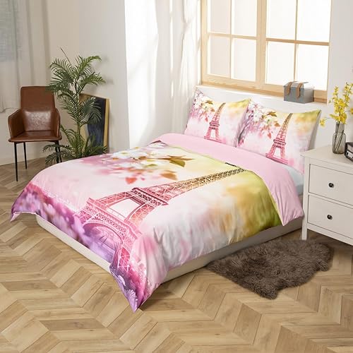 Miniatura 10 de Juego de funda de edredón de tamaño King con bonito patrón de corazón para niños y niñas, juego de ropa de cama de regalo para el día de San