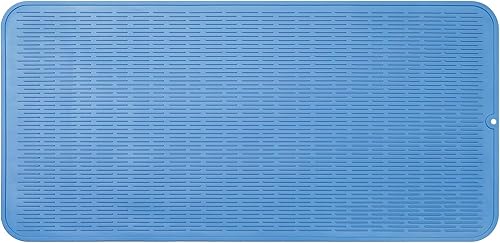 Miniatura 26 de Tapete de silicona para secado de platos para múltiples usos, fácil de limpiar, ecológico, resistente al calor, tapete de silicona para encimera