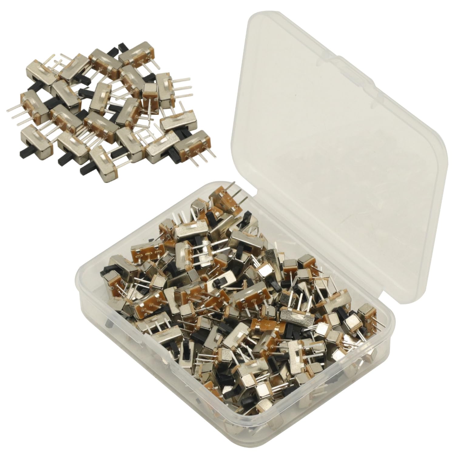 100pcs SS12D00G4 SPDT Switch 1P2T 2 Position 3 Pin PCB Panel Vertical Slide Switch,Micro Toggle Switch