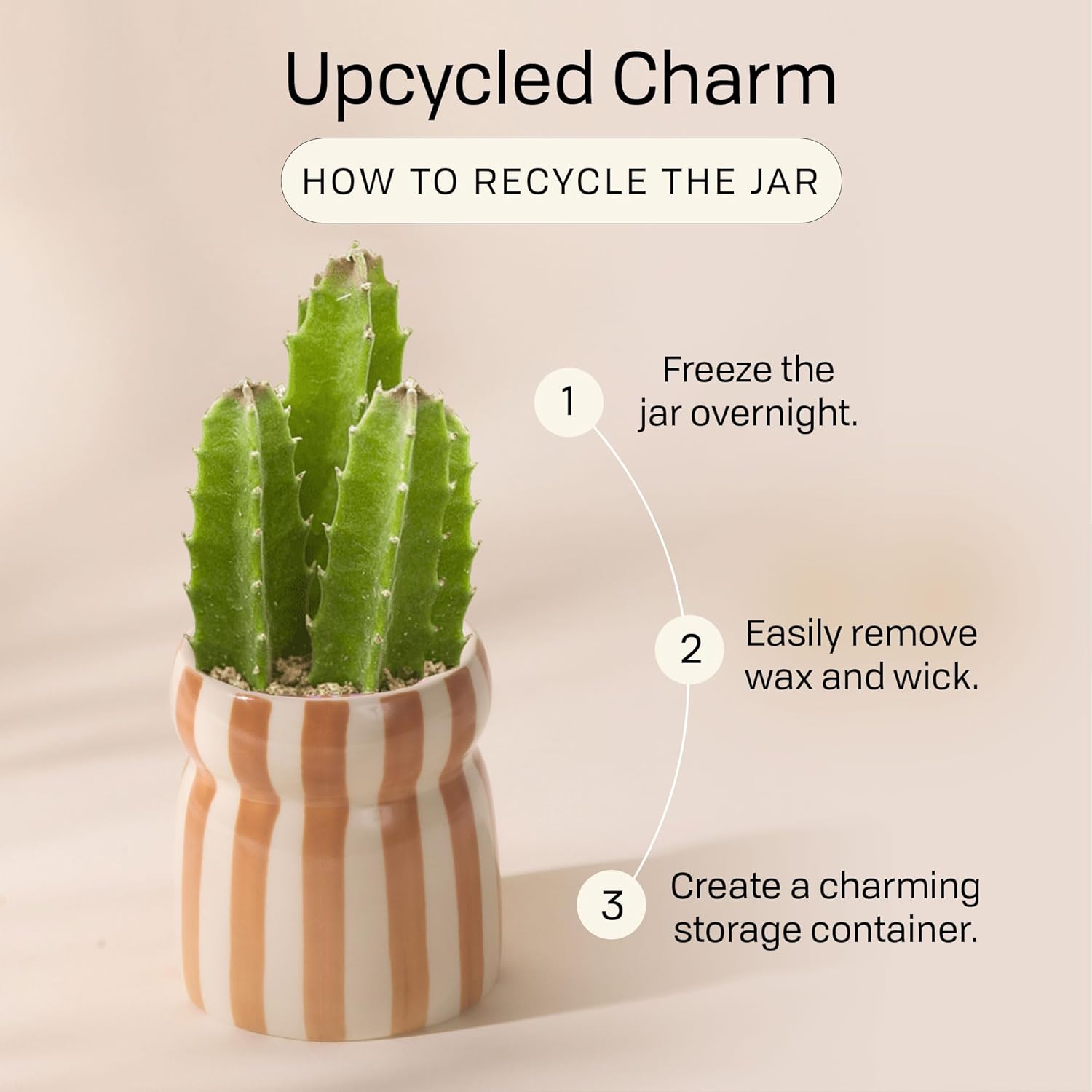 Paddywax Cabana Hand-Painted Scented Candle in Ceramic Reusable Food Safe Jar, Clean-Burn Soy Candle with Approx. 42 Hour Burn Time, Rust – Sunset Sienna, 6.5 oz - Image 5