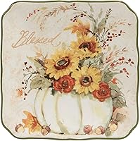 Vista 3 de Certified International Harvest Morning - Platos de canapé/almuerzo de 6 pulgadas, multicolor, pequeños, juego de 4