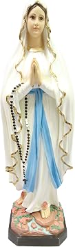 Vittoria Collection 32 Inch Our Lady of Lourdes Statue Sculpture Figurine Made in Italy Indoor Outdoor Garden