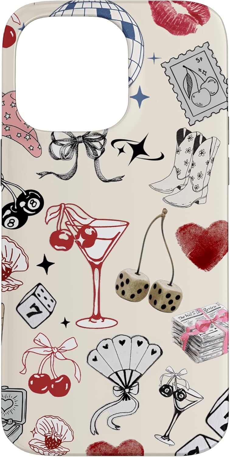 Vintage Coastal Cowgirl Preppy Collage Western Lucky Girl Case for iPhone 14 Pro Max