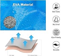 Vista 2 de Rain Poncho for Kids (2 Pack), Reusable EVA Children Raincoat Ponchos Rain Jacket with Hood for 6-14 Girls Boys