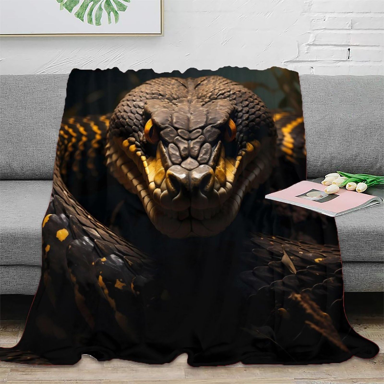 Plaid Confortable Animal Sauvage pour Canapé et Lit 150x200