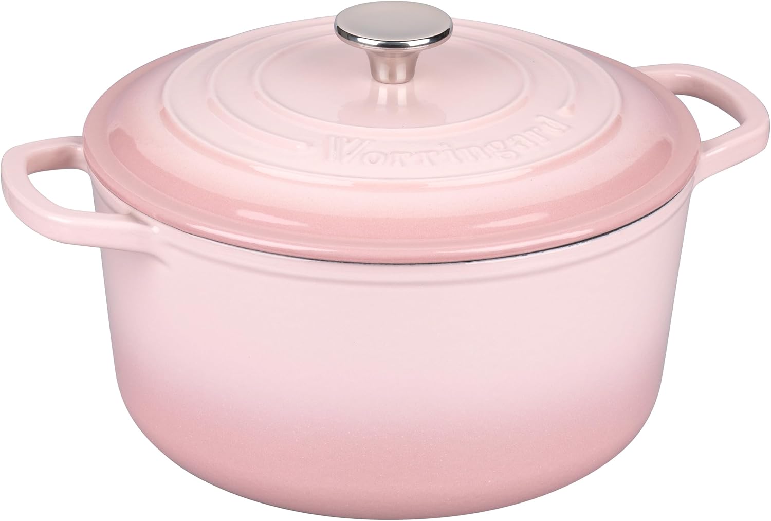 Enameled Cast Iron Dutch Oven Pot with Lid, for Sourdough Bread Baking, Round Dutch Ovens, 6 Quart, Pink - Image 6