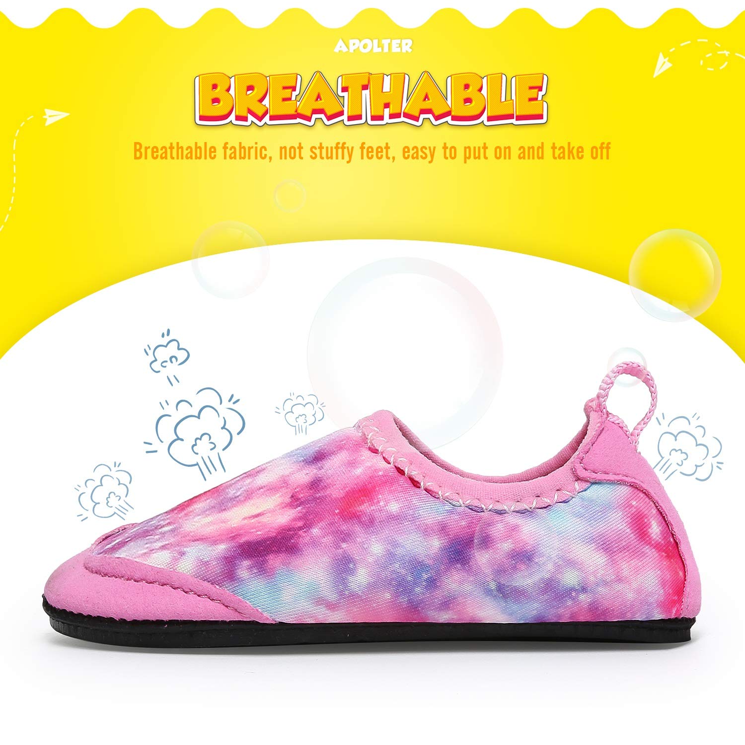Zapatos acuáticos para bebés y niñas, calcetines antideslizantes para playa, piscina y niños pequeños