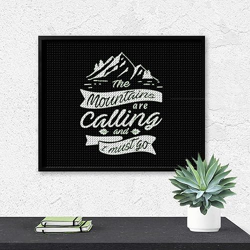 Miniatura 5 de Mountains are Calling Diamond Painting Kits para adultos Taladro redondo Número 5D Imagen Arte de pared para el hogar