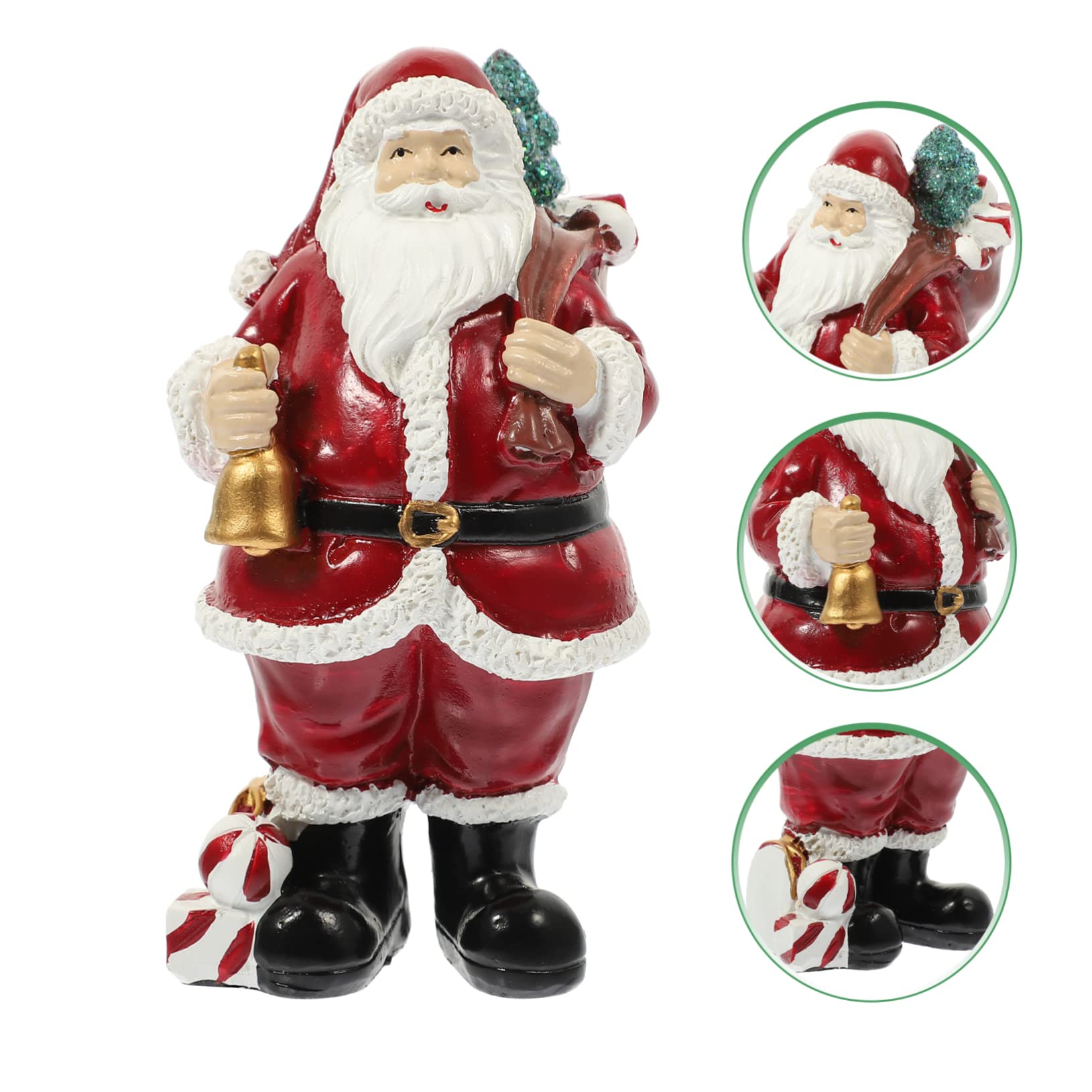 PRETYZOOM 4 Pz Ornamenti Di Babbo Natale Figurina Di Babbo Natale Decorazione Di Figura Dell'albero Di Natale Statuina Di Desktop Di Natale Ornamenti Festivi Resina