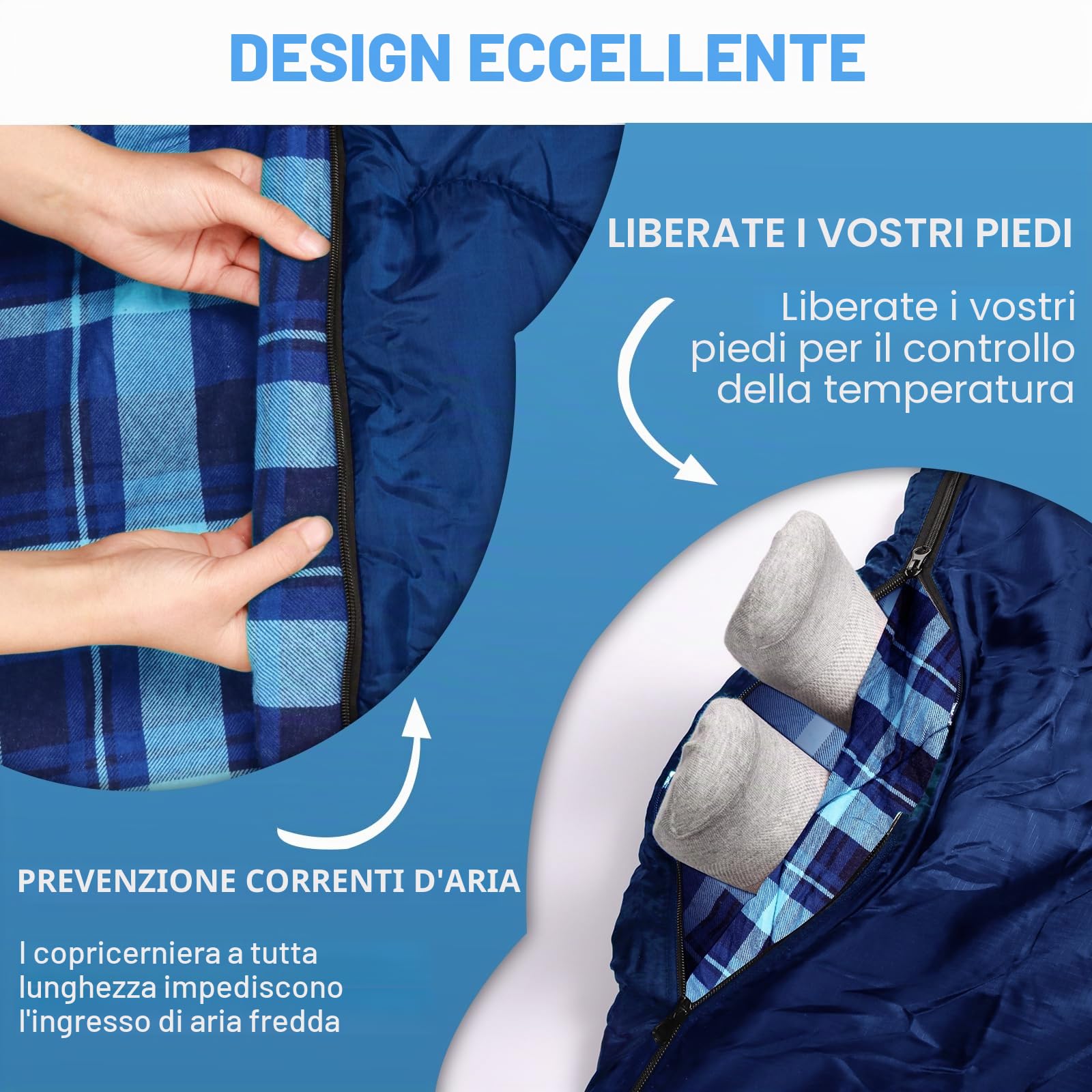 Double Sleeping Bag for Adults Camping, XL Queen Size 2 Person Cotton Flannel Sleeping Bags for All Season Hiking Backpacking, Lightweight Waterproof for Cold Weather & Warm