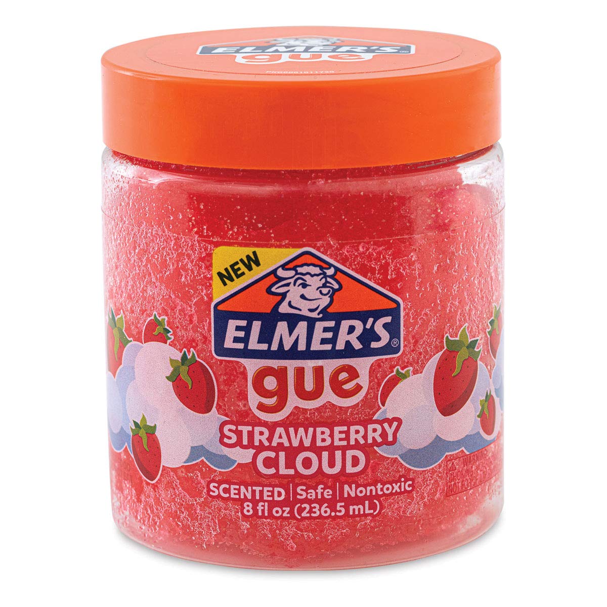 Elmer's GUE Premade Slime, Strawberry Cloud Slime, Scented, 2 Count