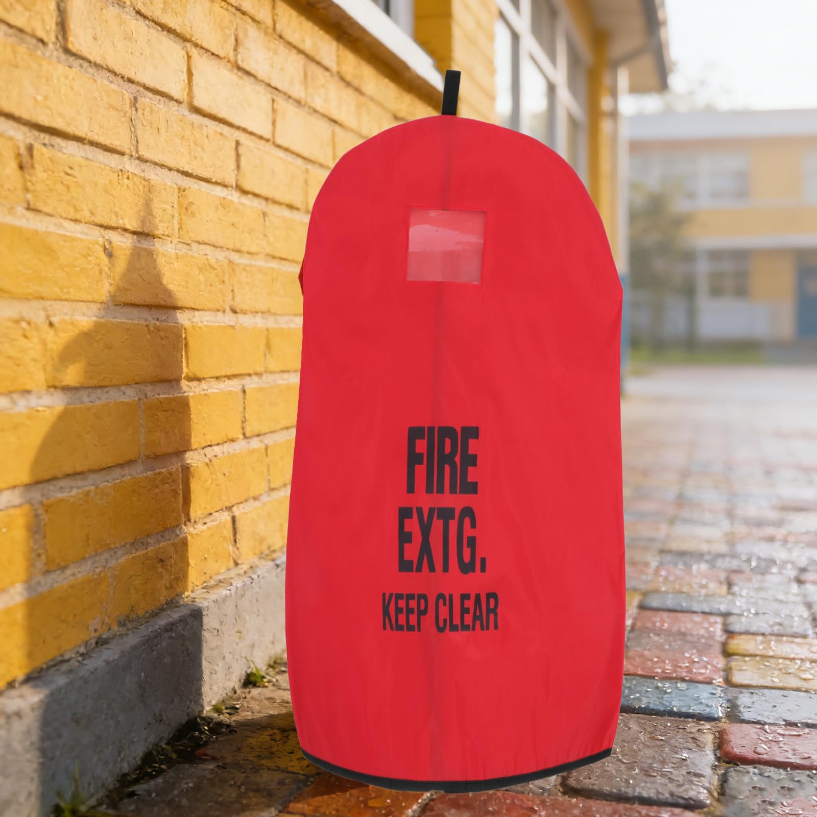 Bolsa Protectora para Extintor de Incendios 75X100 CM Resistente a Intemperie y Polvo, Cubierta Roja para Extintores de 50 Kg, Uso Exterior en Seguridad Industrial y Almacenes