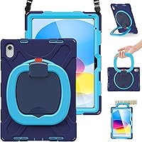 Vista 19 de BRAECN Funda para iPad (A16) de 11ª/10ª generación de 11 pulgadas/10.9 pulgadas 2025/2022, silicona protectora resistente con protector de pantalla