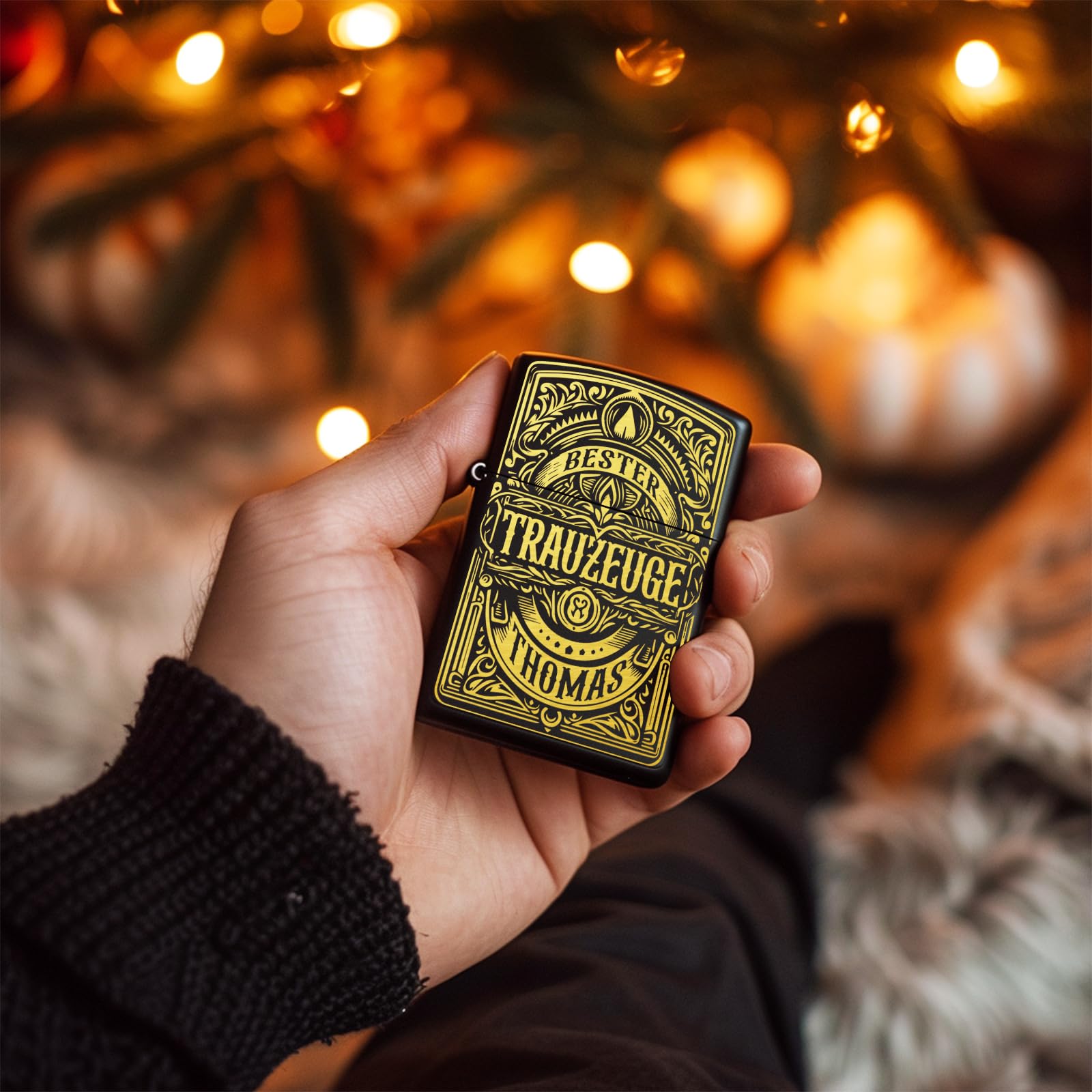 Trauzeuge Zippo Feuerzeug mit Gravur personalisierbar | Trauzeugen Geschenk Mann Zippo