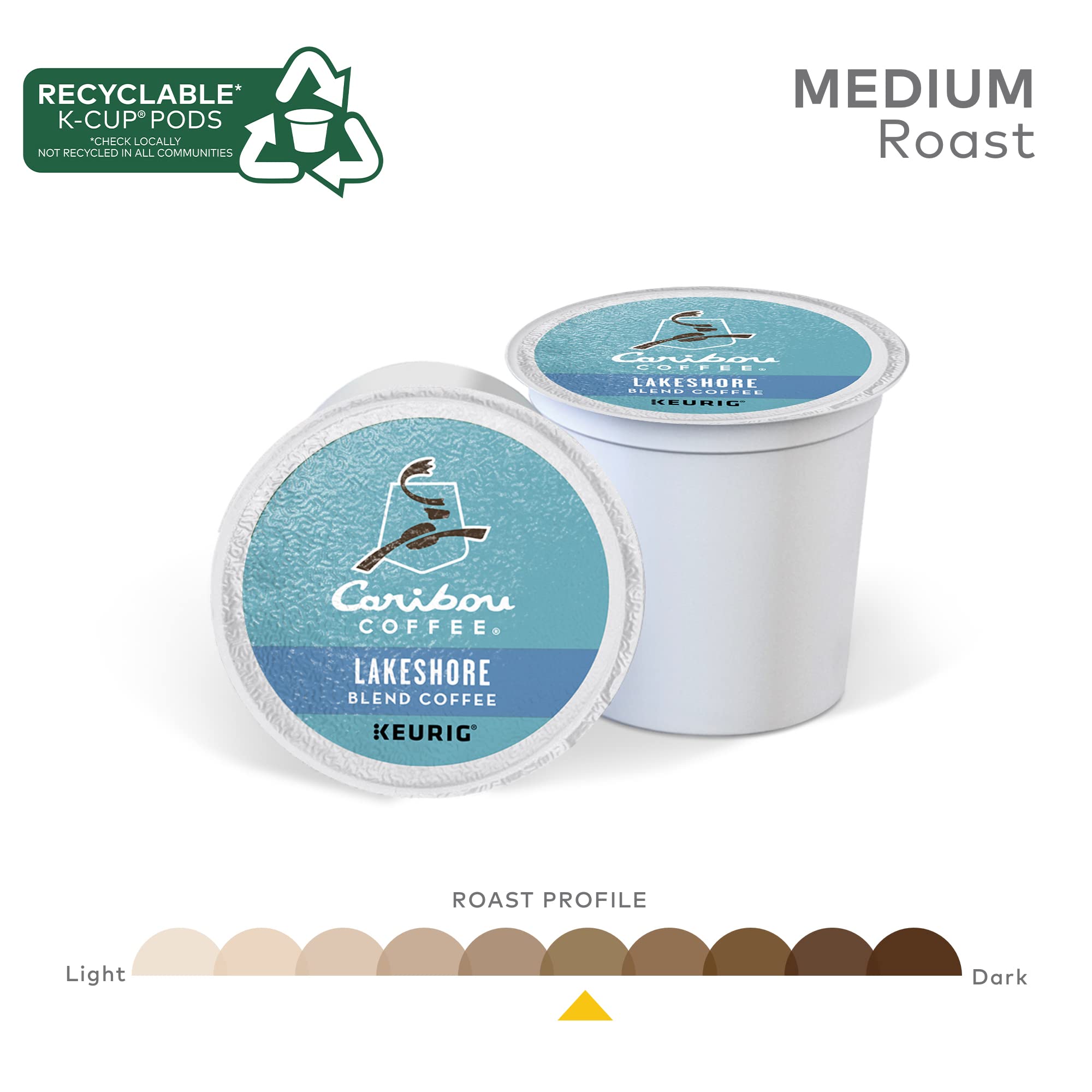 Amazon.com: Caribou Coffee Lakeshore Blend, Single-Serve Keurig K-Cup Pods,  Medium Roast Coffee, 72 Count : Grocery & Gourmet Food