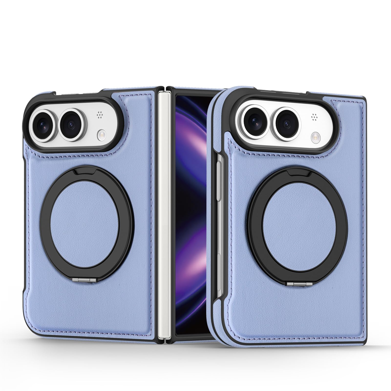 Skórzane etui do iPhone Duo, regulowane etui z pierścieniem obrotowym w