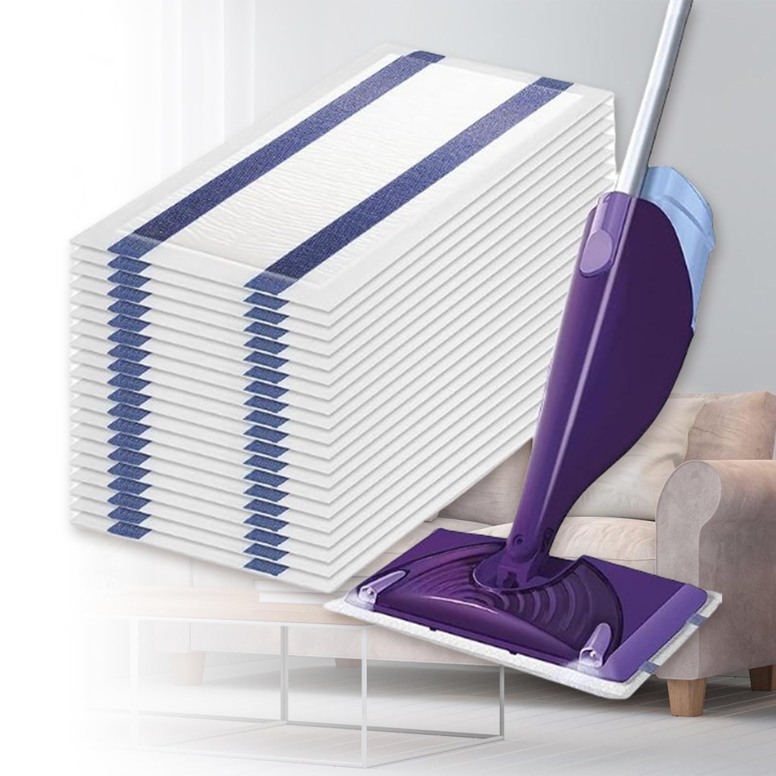 Singolo Usato Filati di Cotone Mop Pad 50 Parti Per Vari Assorbimento Acqua E Rimuovere Lo Sporco Efficace Salviette Curve