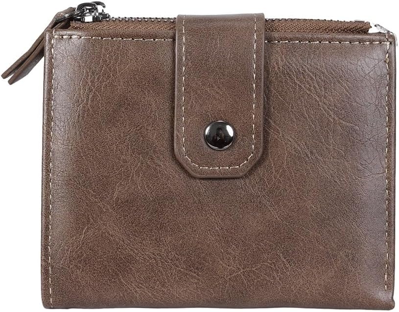 VIDI Men's Wallet Large Capacity Zipper PU Multi-card Slot