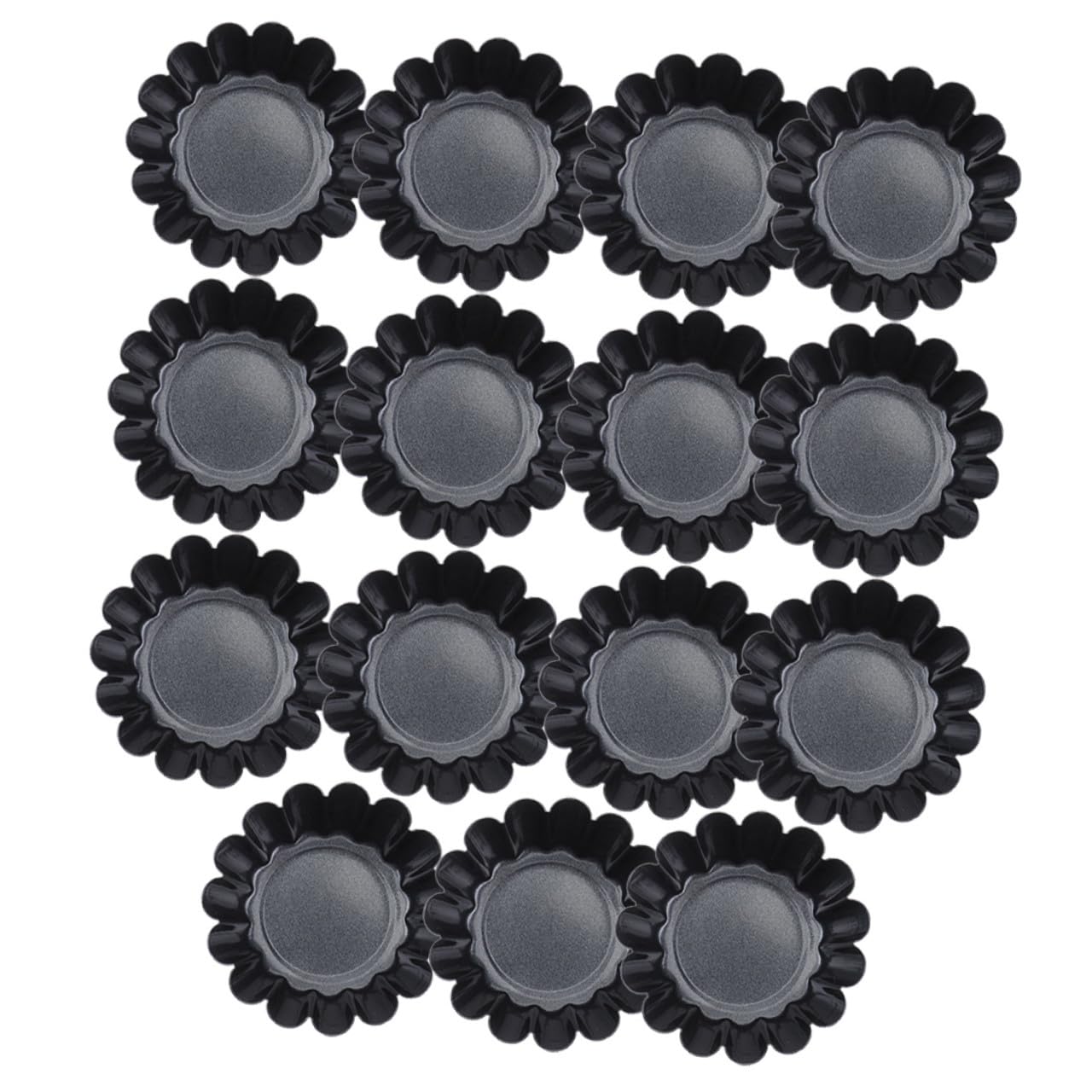 15 piezas Molde para Tartaletas de Huevo de Acero al Carbono de Antiadherente Resistente Gran Conductividad Térmica Accesorio de Repostería Multifunción para Cupcakes y Tartas