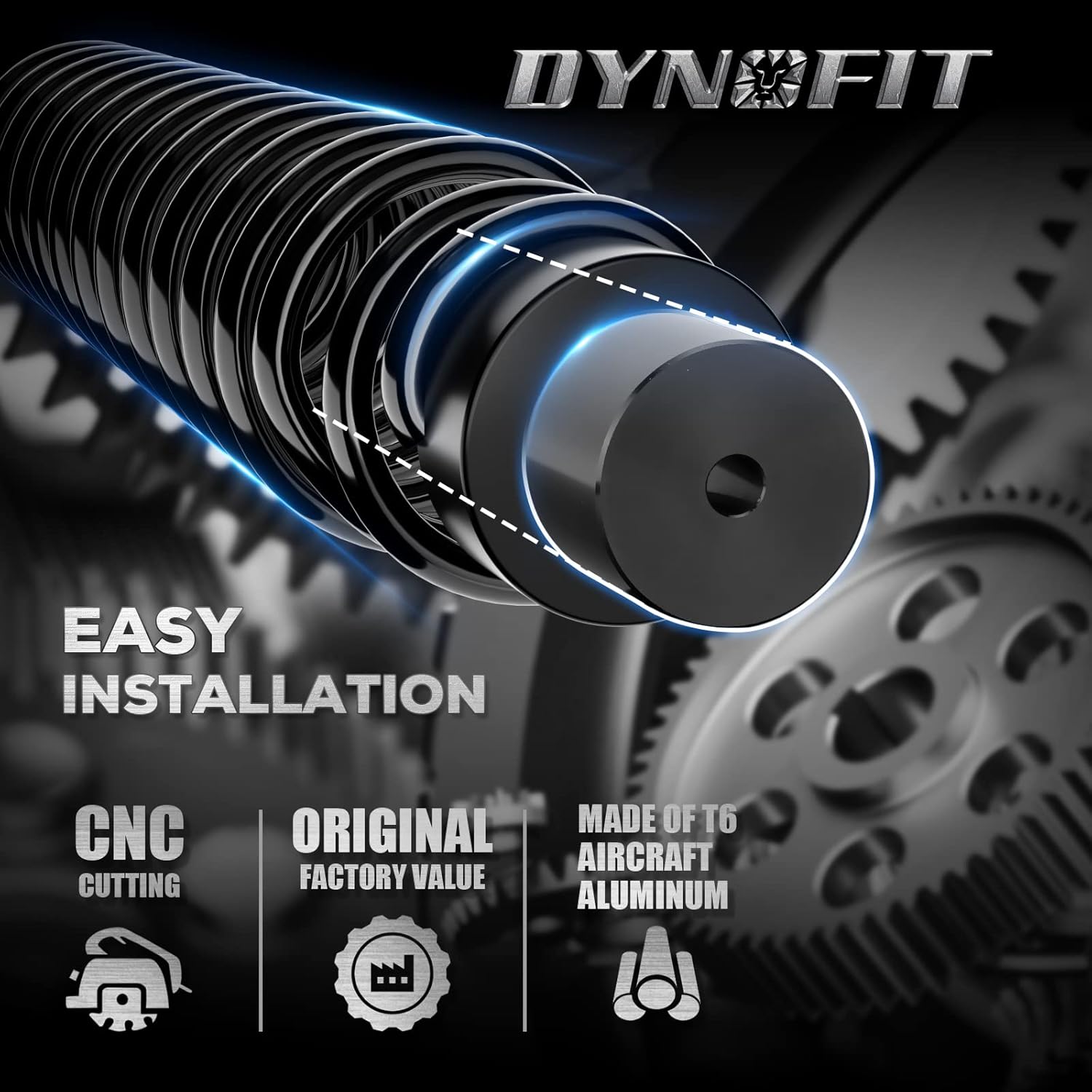 dynofit 2.5 Inch Leveling Kit for 2005-2026 F250 F350 Super Duty(4WD), Suspension Front Lift Kit with Shock Extender Brackets Compatible with Ford F-250 F-350 Heavy Duty(HD)