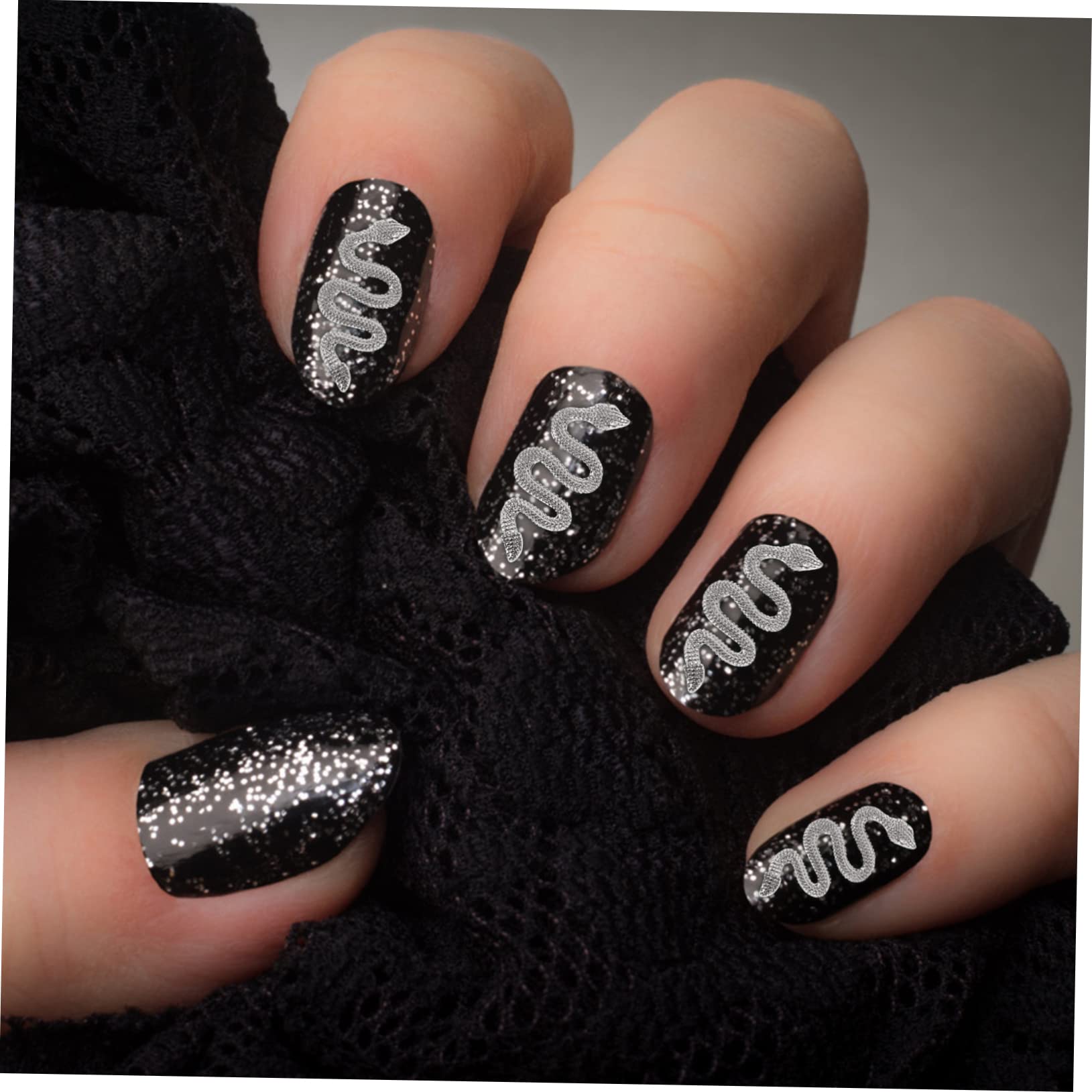 Healeved 250pezzi Ciondoli Per Unghie Forma Di Serpente Di Alta Qualità Decorazioni Per Nail Art Retro Da Accessori Per Unghie Unici e Brillanti