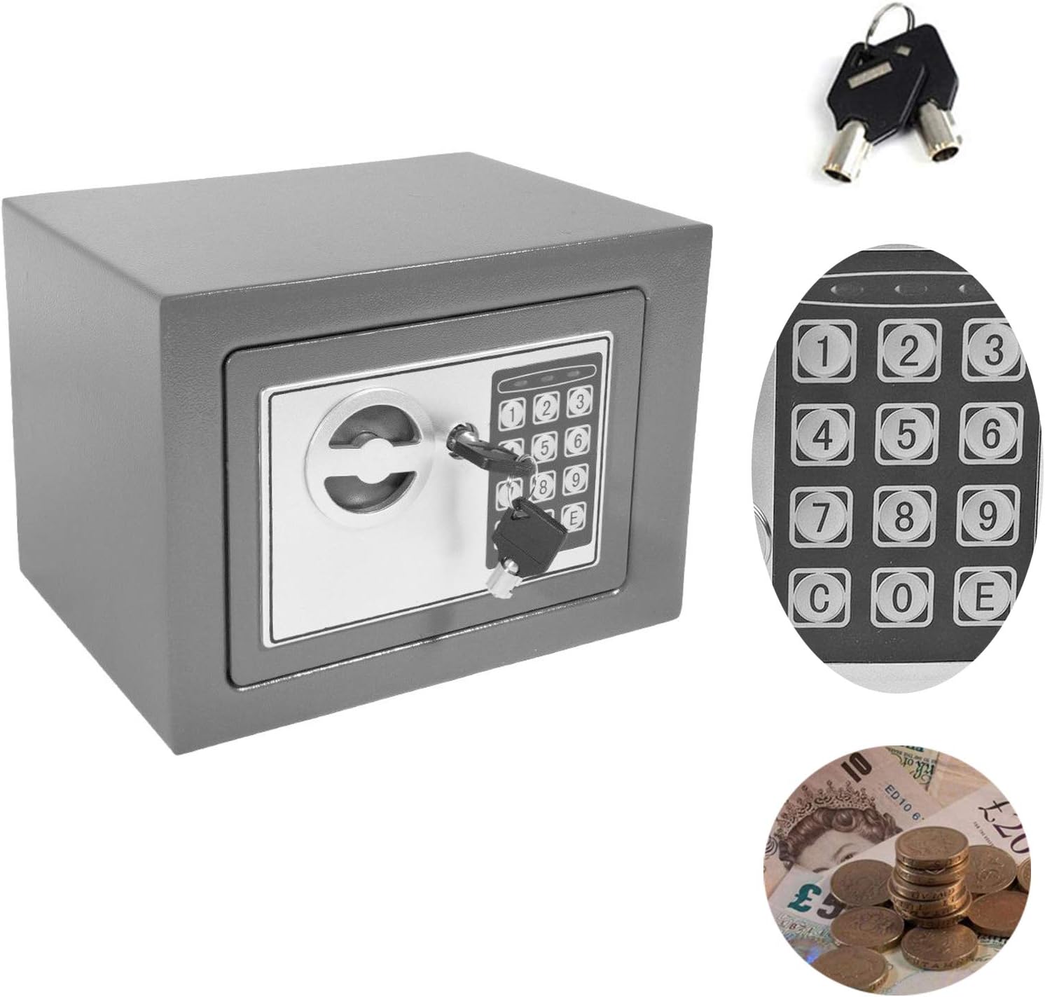 Electronic Money Box Safe, Piggy Bank for Adults with Digital Keypad