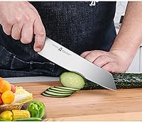 Vista 3 de TUO Kirisuke Cuchillo de cocina de 8.5 pulgadas, cuchillo de cocina ultra afilado, acero inoxidable alemán de alto carbono, mango ergonómico