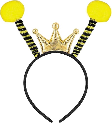 Funnlot Diadema de abeja, 2 piezas de antena de abeja, accesorios de disfraz de abeja, dirección de pelo de abeja, hormiga, mariquita, banda para el