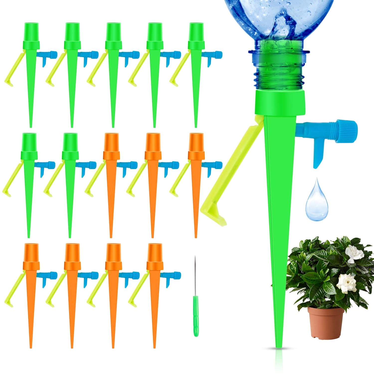 15 Packs Plant Watering Devices, Vacation Plant Self