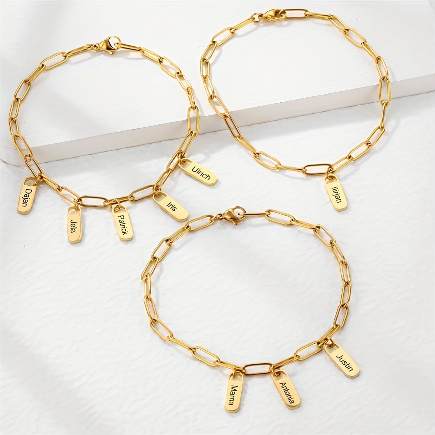 Personalized Mother Bracelet with Names – Engraved Mom Bracelet for Women, Custom Gift for Mom, Grandma, Wife