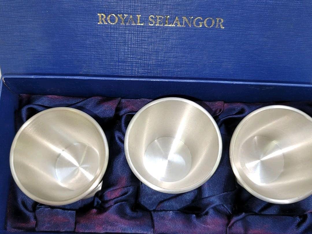 【未使用】 ロイヤルセランゴール 酒器セット シルバー 錫 Royal Selangor ロイヤルセランゴール 酒器セット 箱付 プレート