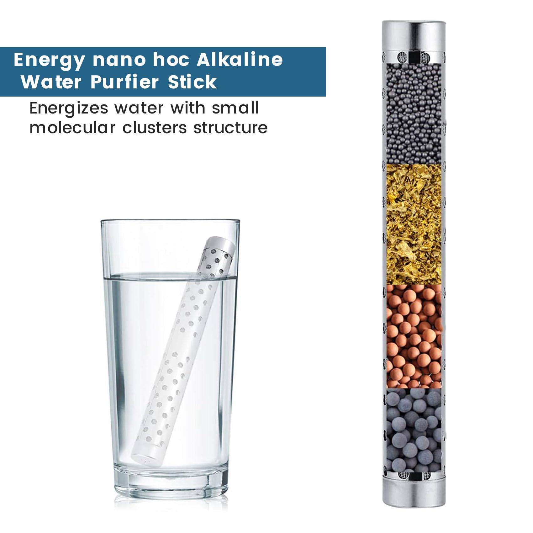 Health PH Ionizer Ion Negativo Purificador de Agua Alcalina Stick Nano Hoc