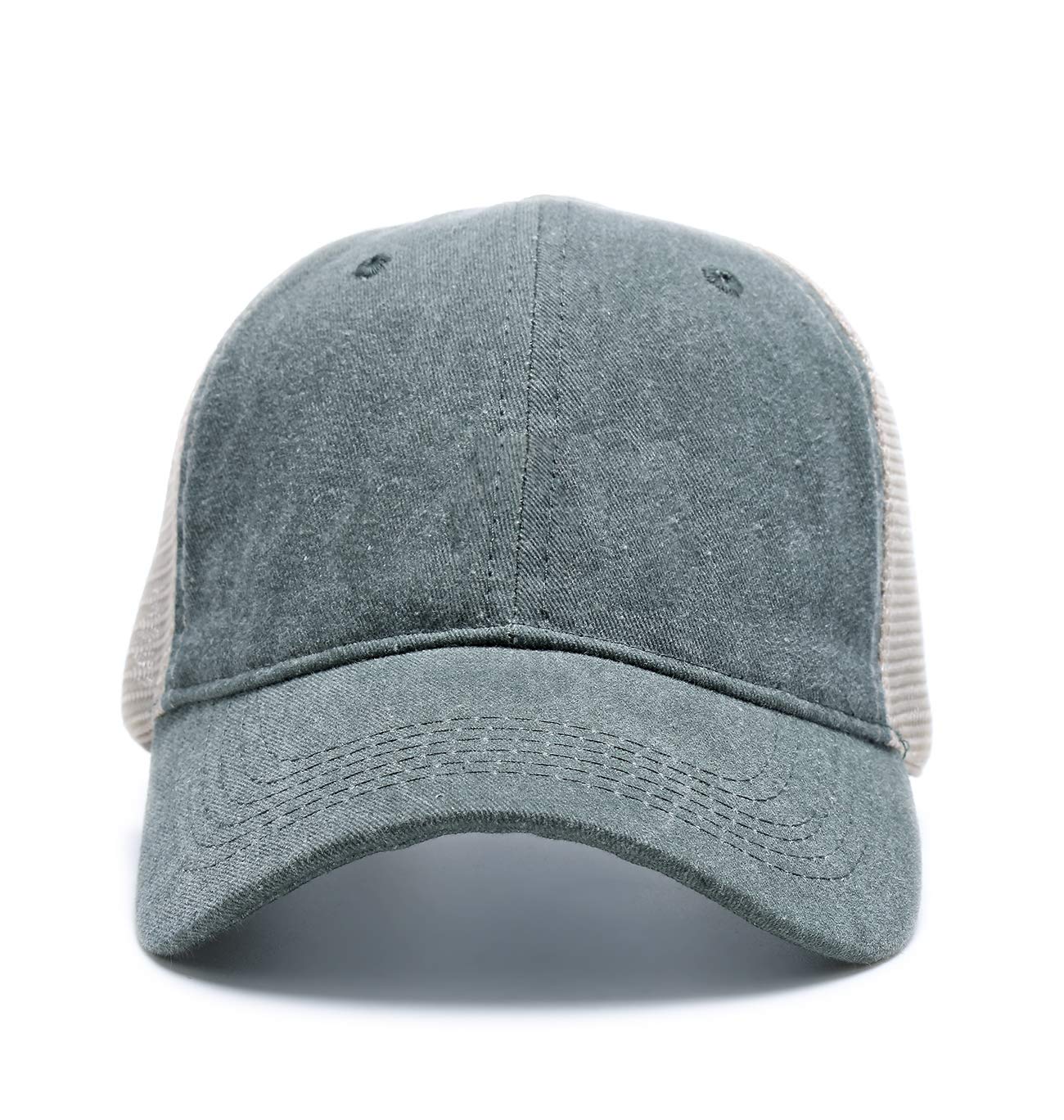 Mesh Baseball Cap for Men Women Vintage Adjustable Plain Hat Fitted Dad Cap