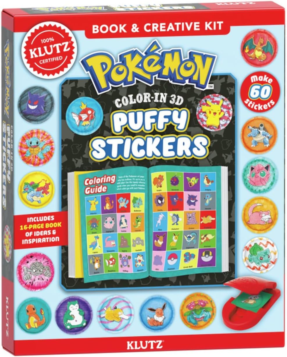 Pokemon Color-In 3D Stickers
