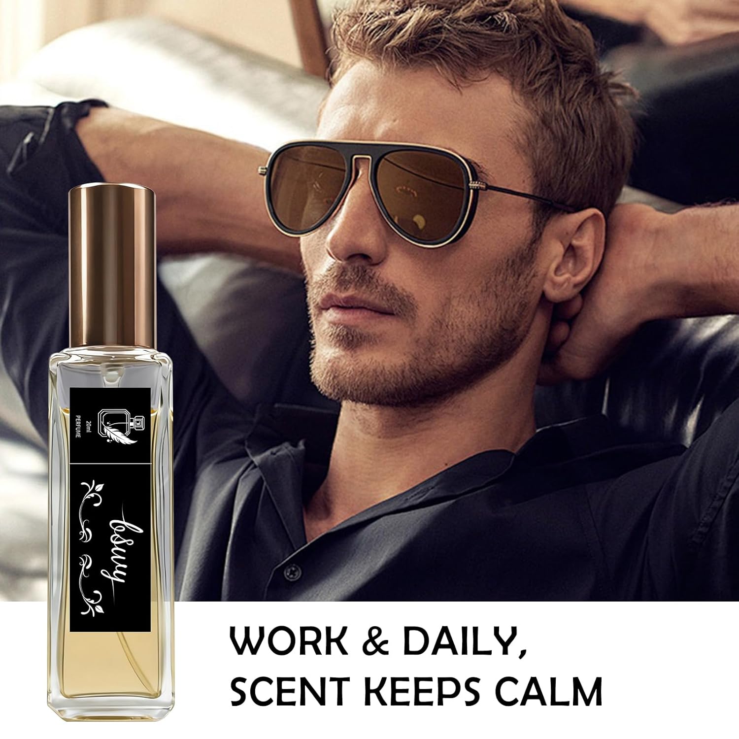 Cologne for Men, Spicy Woody Eau De Toilette, Notes With Wood, Agarwood, Leather, Citrus & Cedar, Long-Lasting Fragrance for Men Day & Night, 20ml / 0.68fl oz - Image 4