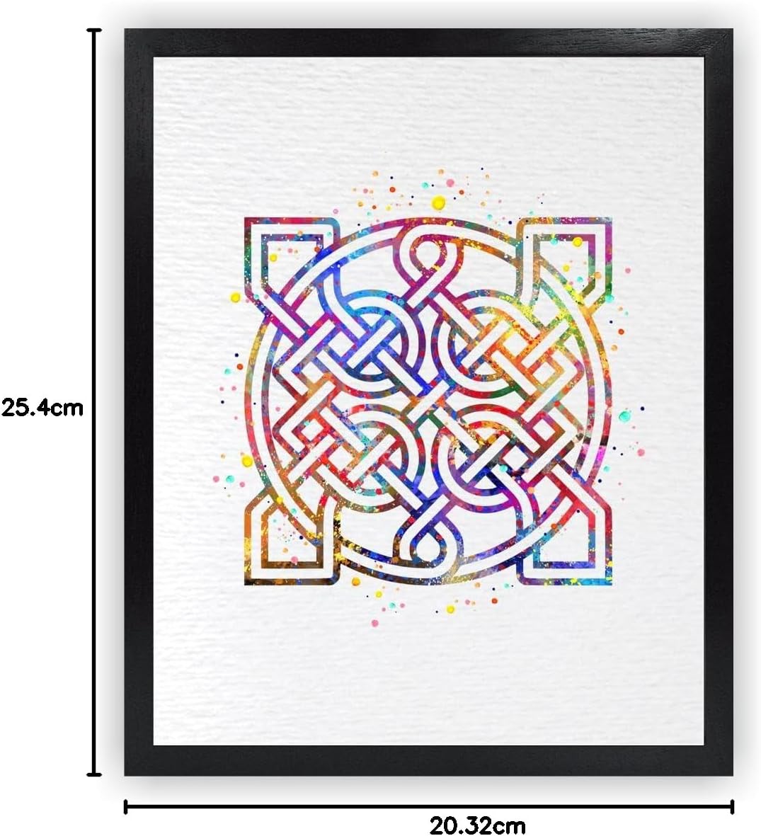 Dignovel Studios 8 x 10インチ フレームなし ケルトノット 屈曲アート 水彩アートプリント シンボル インスピ