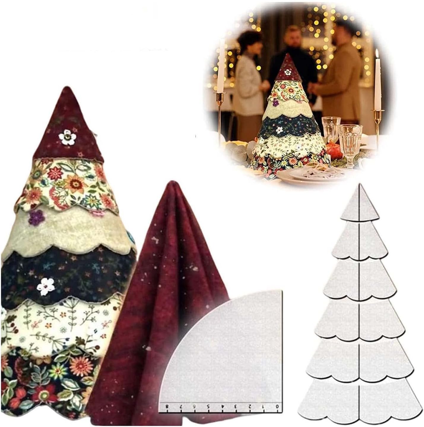Handmade Christmas Tree Quilting Set,Christmas Motif