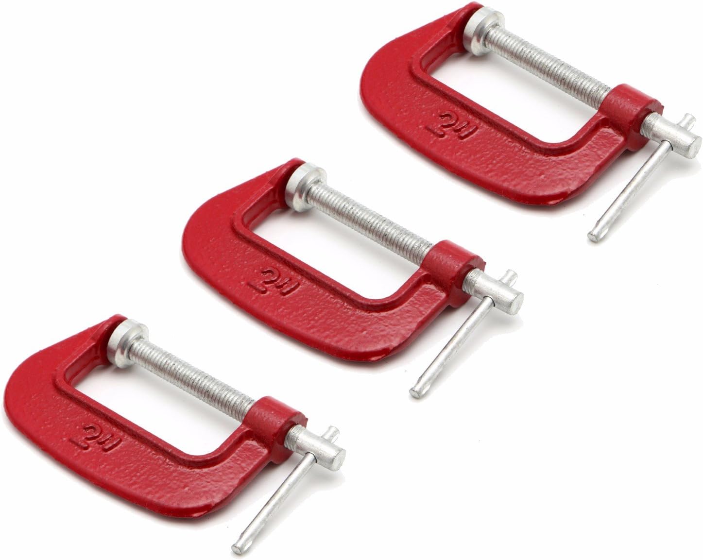 Wideskall® 2" x 1" inch Heavy Duty Malleable C Clamp (Pack of 5)