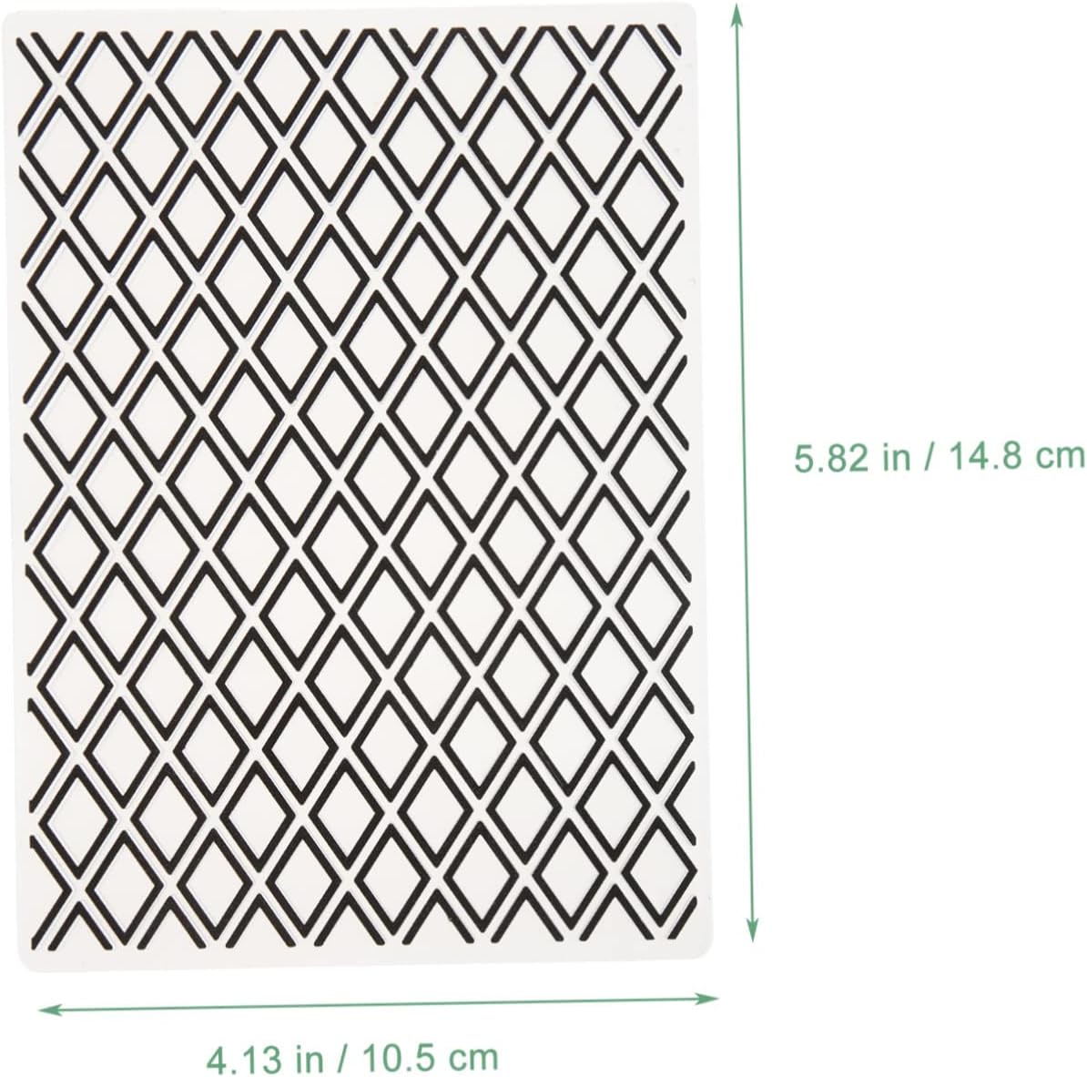 NUOBESTY 6pcs Diamond Square Plastic Embossing Folders for Scrapbooking and Card Making Craft Templates for Invitations Photo Albums and Creative Projects